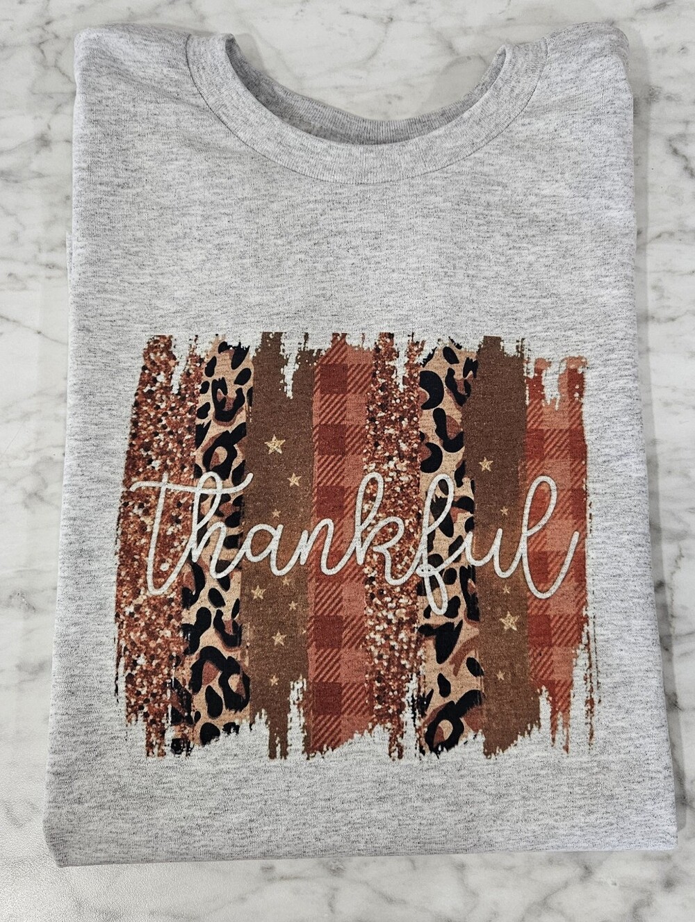 Thankful Short Sleeve shirt cute animal print popular trending fall